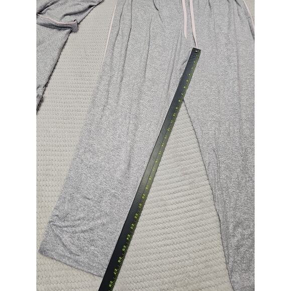 Cuddl Duds Pajama Set Womens Large Gray & Pink 2 Piece - Picture 4 of 8